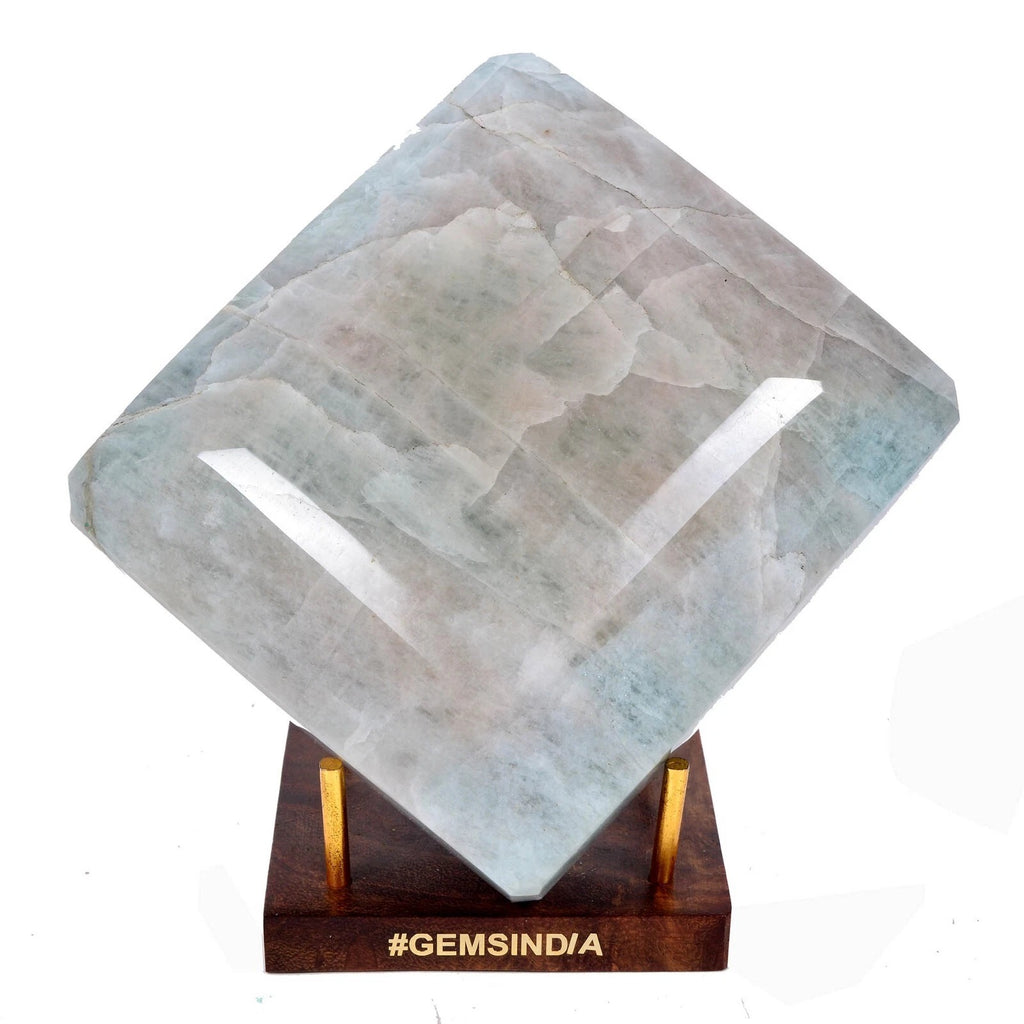Blue Beryl Loose Gemstone, Untreated — 4.6x4.2x2.6 Inch, 6600 Ct (1.32 Kg), Brazil