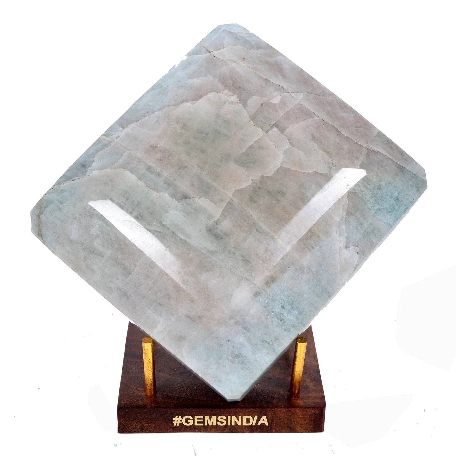 Blue Beryl Loose Gemstone, Untreated — 4.6x4.2x2.6 Inch, 6600 Ct (1.32 Kg), Brazil