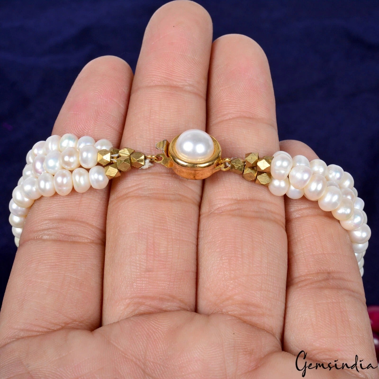 Pearl Necklace, Red — 4mm to 13mm, 480 Ct