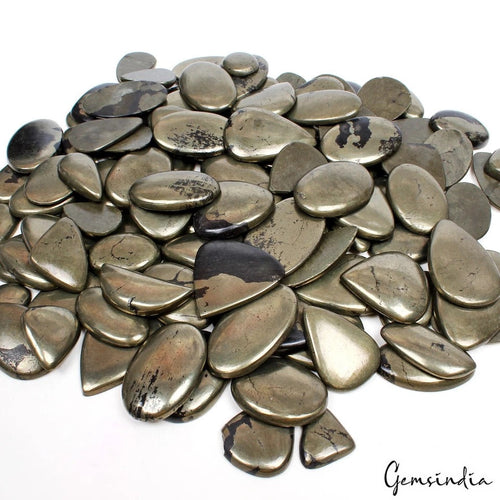 1 Kilo Natural Apache Gold Pyrite Mix Cabochon Loose Untreated Gemstones~125 Pcs