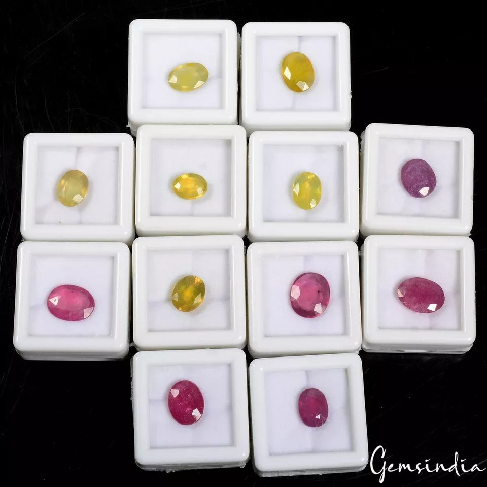 Ruby Lot, Loose Gemstone, Untreated, Pink — 12 Pieces, 9mm to 12mm, 58.60 Ct, Mozambique