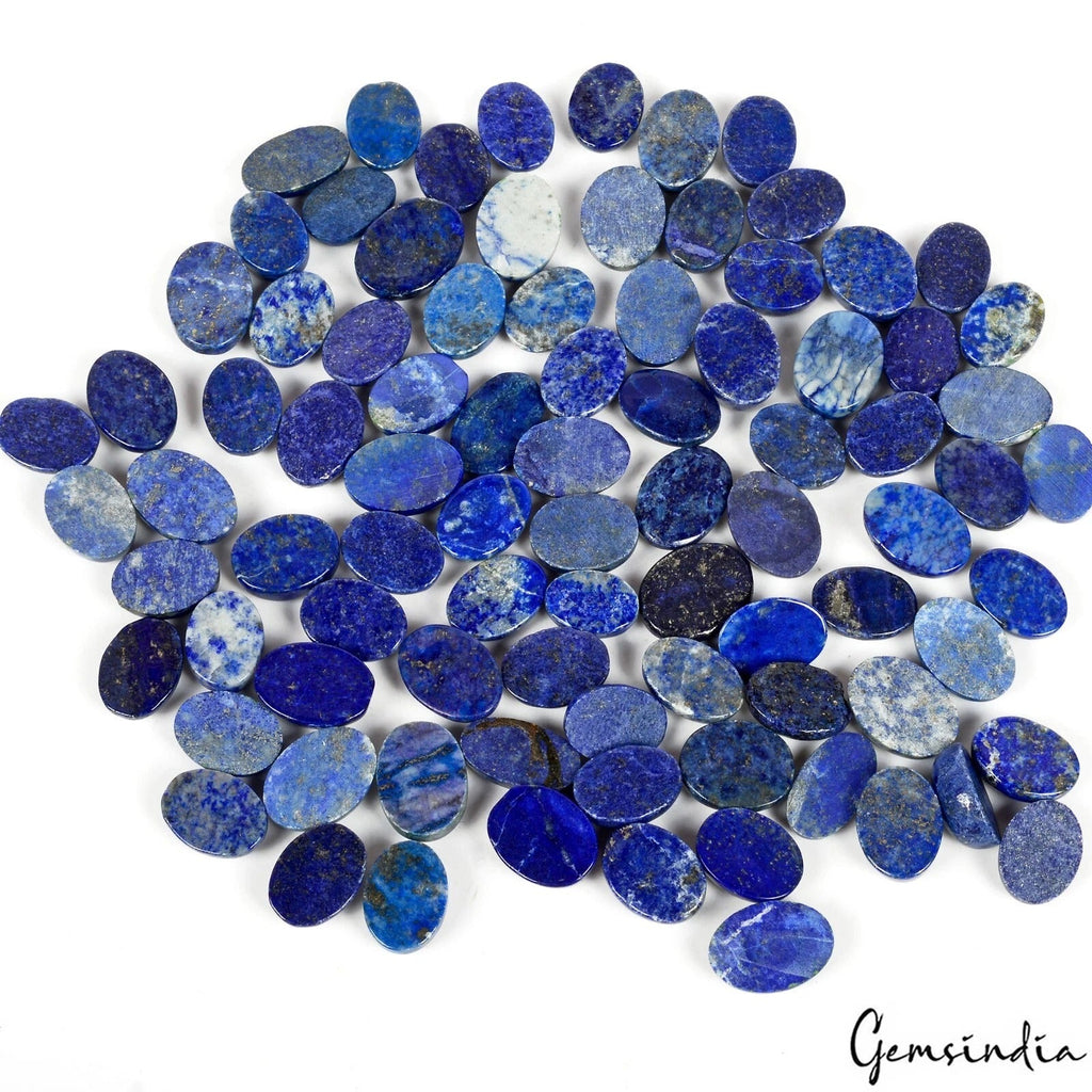 1000 Ct Natural Blue Gold Pyrite Lapis Lazuli Oval Cabochon Loose Gemstone~86 Pc