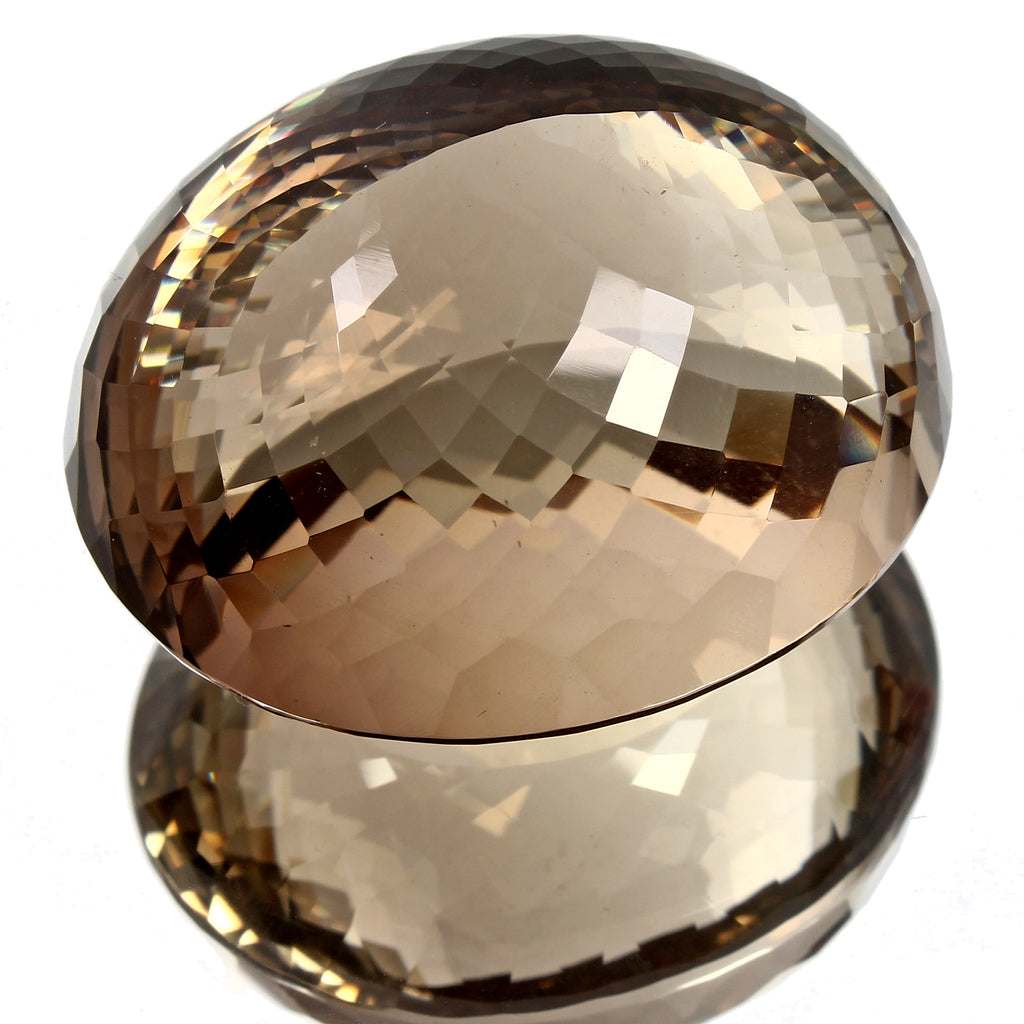 Quartz Loose Gemstone, Oval Faceted Cut, Untreated — 37x32x25 mm, 200 Ct, Madagascar
