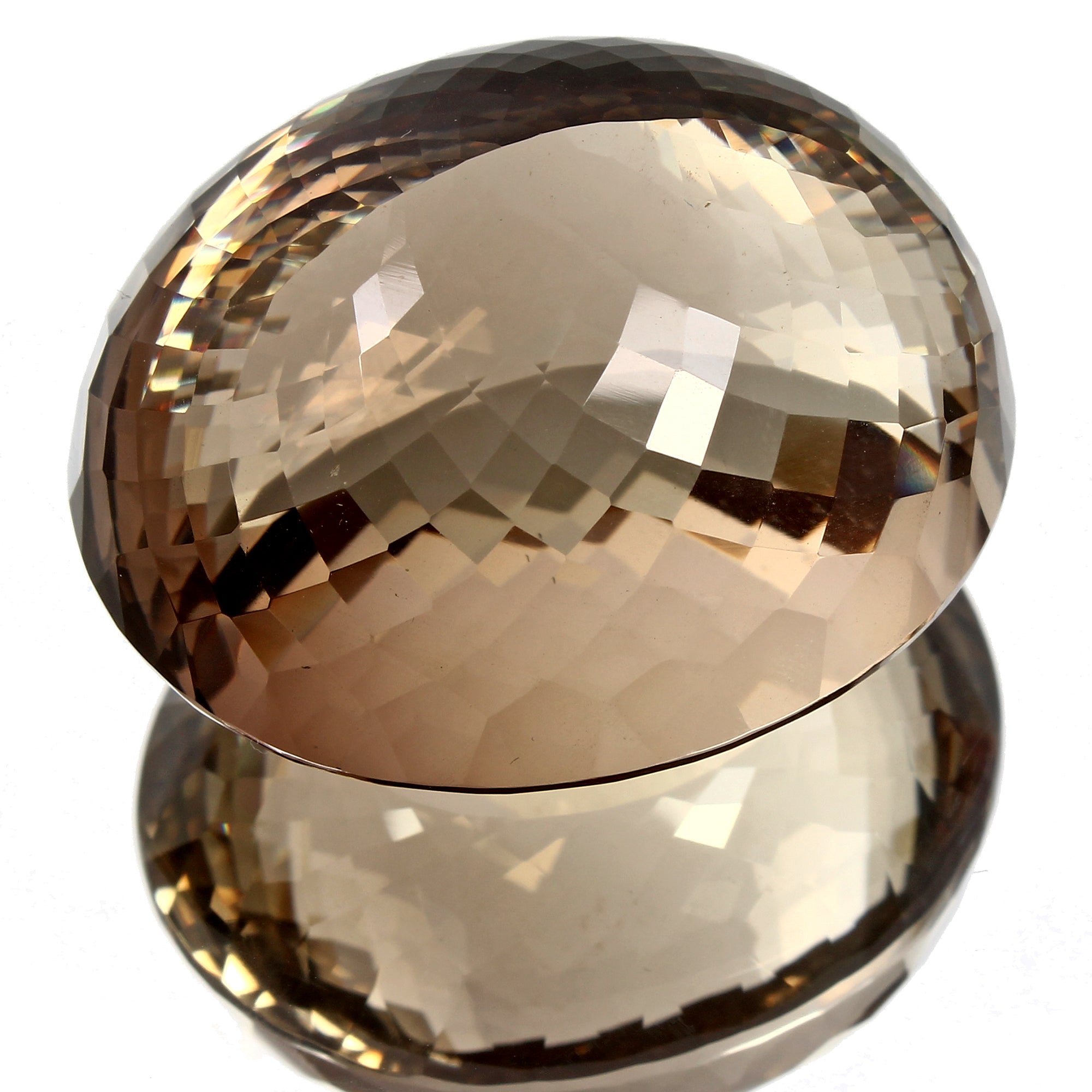 Quartz Loose Gemstone, Oval Faceted Cut, Untreated — 37x32x25 mm, 200 Ct, Madagascar
