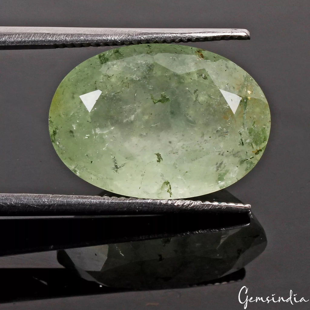 Aquamarine Loose Gemstone, Oval Cut, Green — 16x11x8 mm, 9.40 Ct, Brazil
