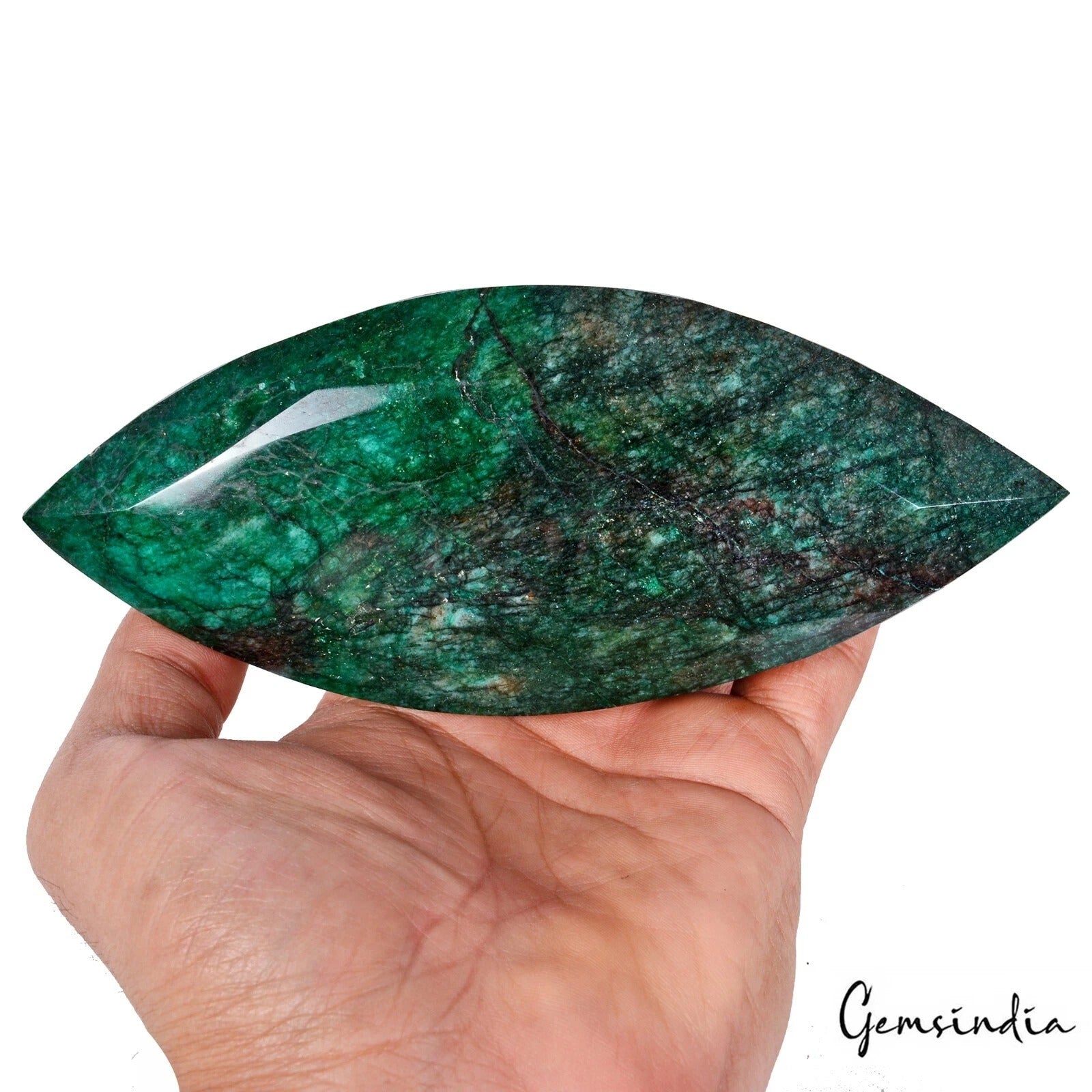 Emerald Loose Gemstone, Color Enhanced, Green — 164x67x49 mm, 3210 Ct, Brazil
