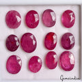 Red Ruby Natural 68.60 Ct 11-13mm Oval Cut Faceted Certified Loose Gemstone Lot