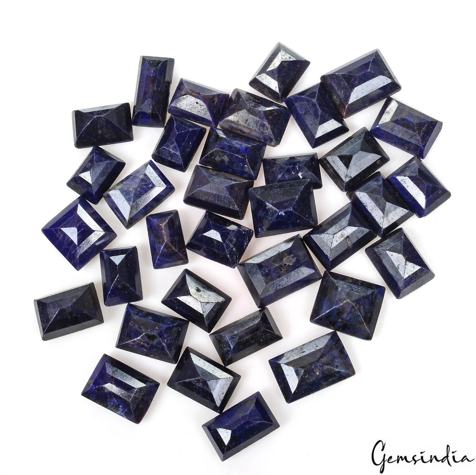420 Cts Natural Blue Sapphire Baguette cut Loose 13-19mm Gemstones Lot~ 34 Pcs