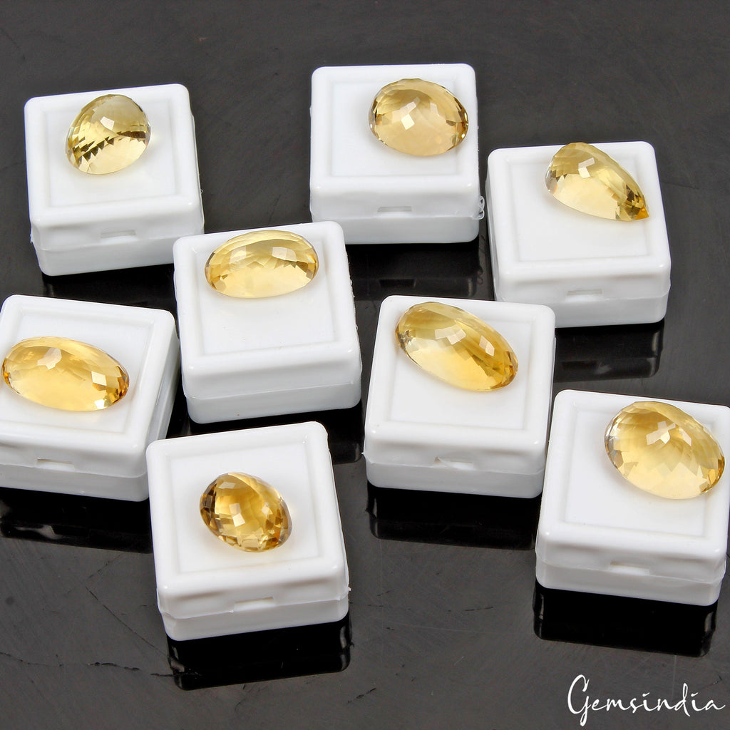 146.40 Ct VVS Natural Flawless Citrine Oval & Pear Cut Loose Untreated Gemstones