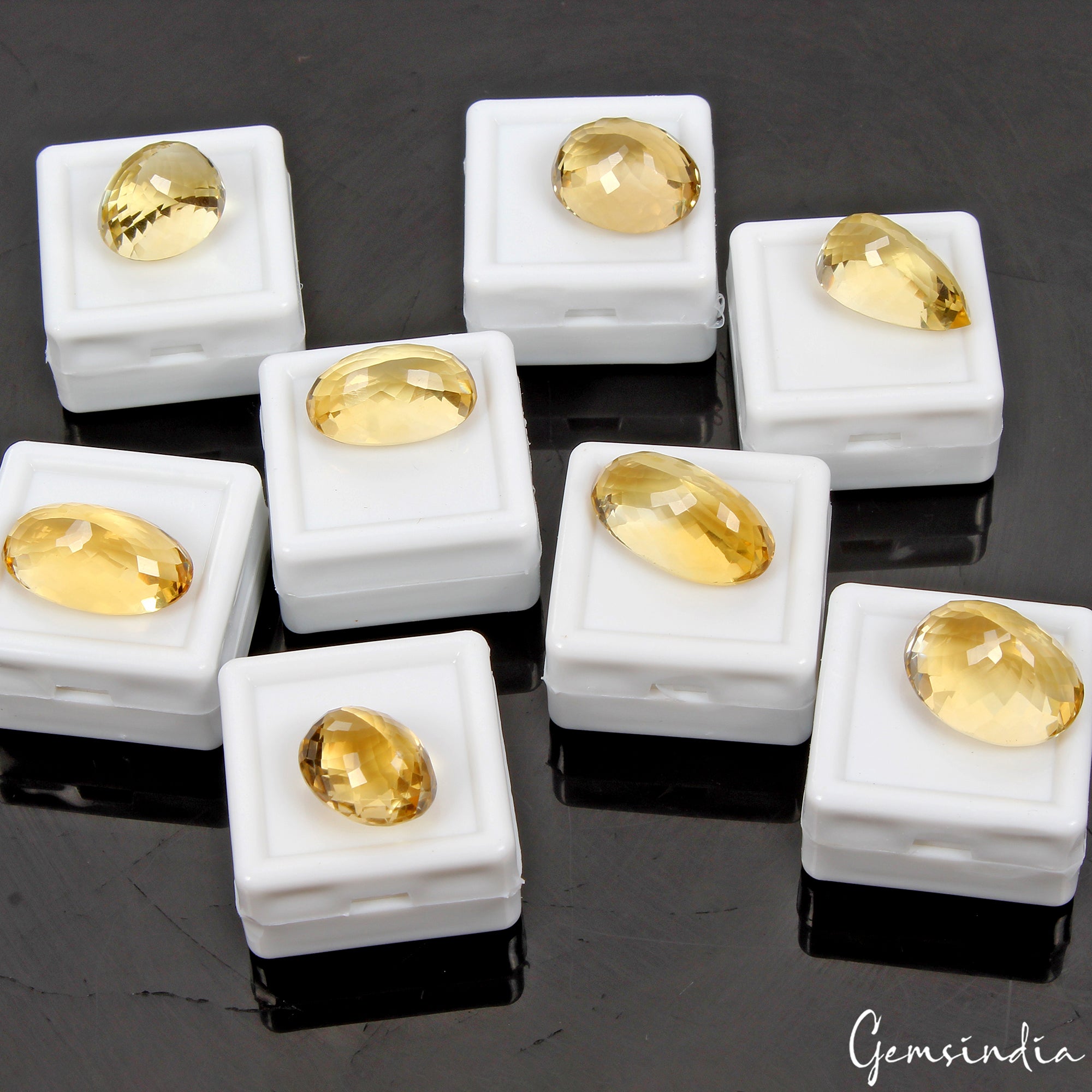 146.40 Ct VVS Natural Flawless Citrine Oval & Pear Cut Loose Untreated Gemstones