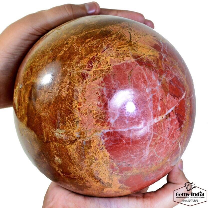 Red Jasper Sphere — 6.2 Inch in diameter, 4.984 Kg (24920 Ct), Madagascar