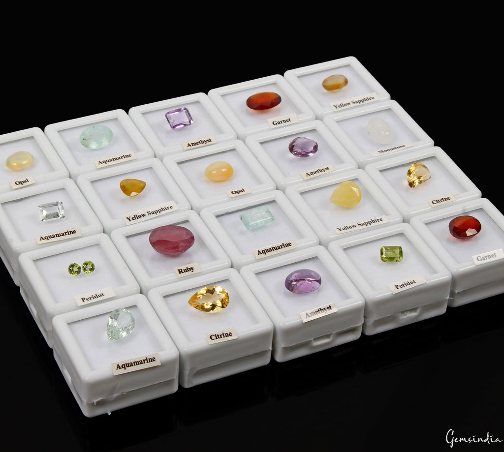 21 Pcs Estate Genuine Precious Loose Mix Cut Jewelry Multi Gemstones Collection