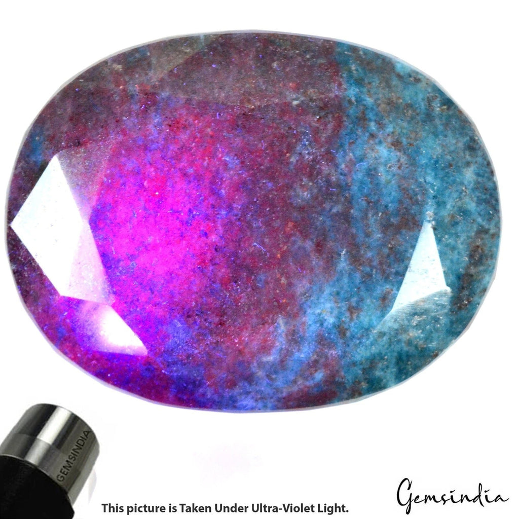 2450 Ct Natural Untreated Bi-Color Ruby Kyanite Oval Faceted Huge Size Loose Gem