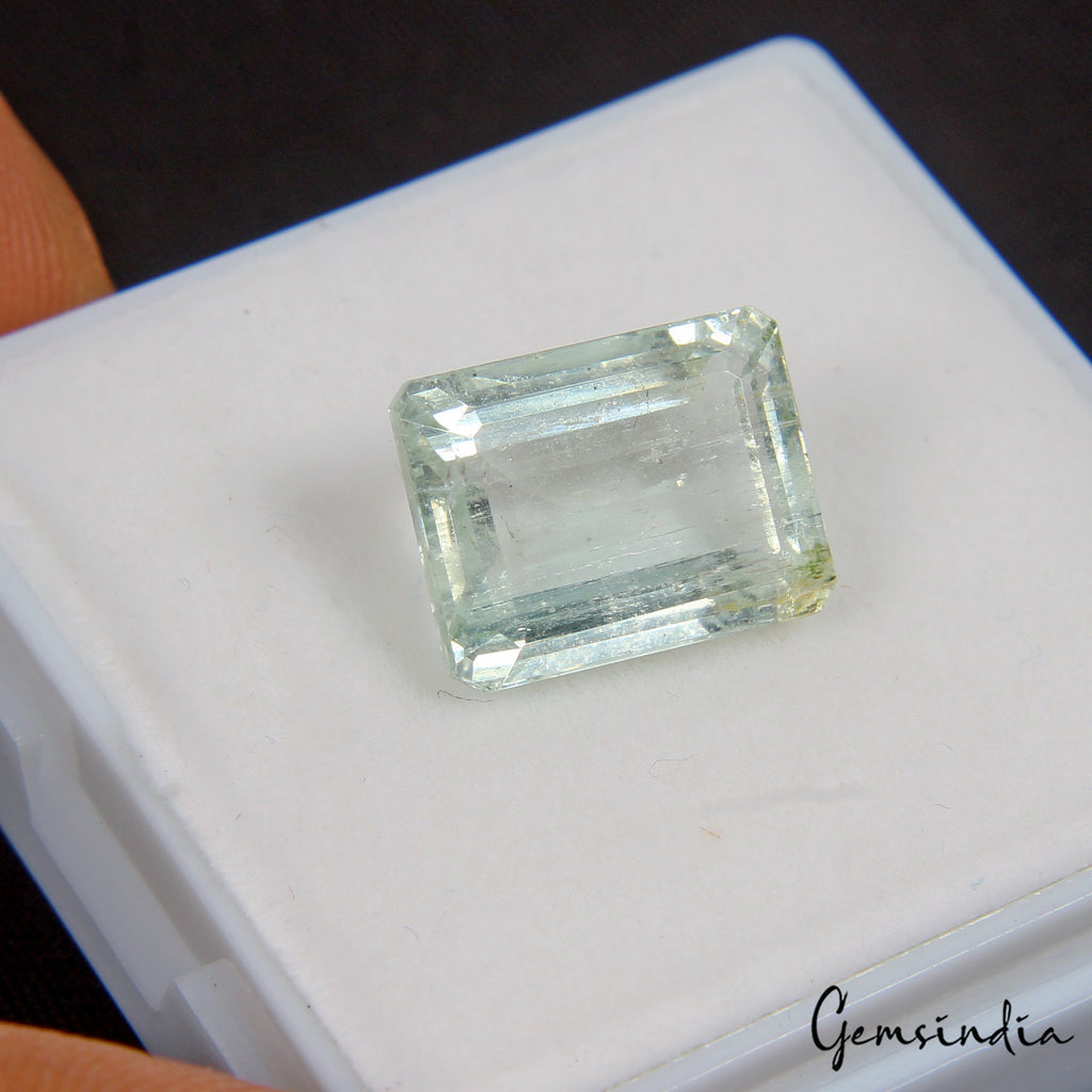 AAA 8.50 Ct Natural Blue Aquamarine Octagon Faceted Cut Loose Brazilian Gemstone