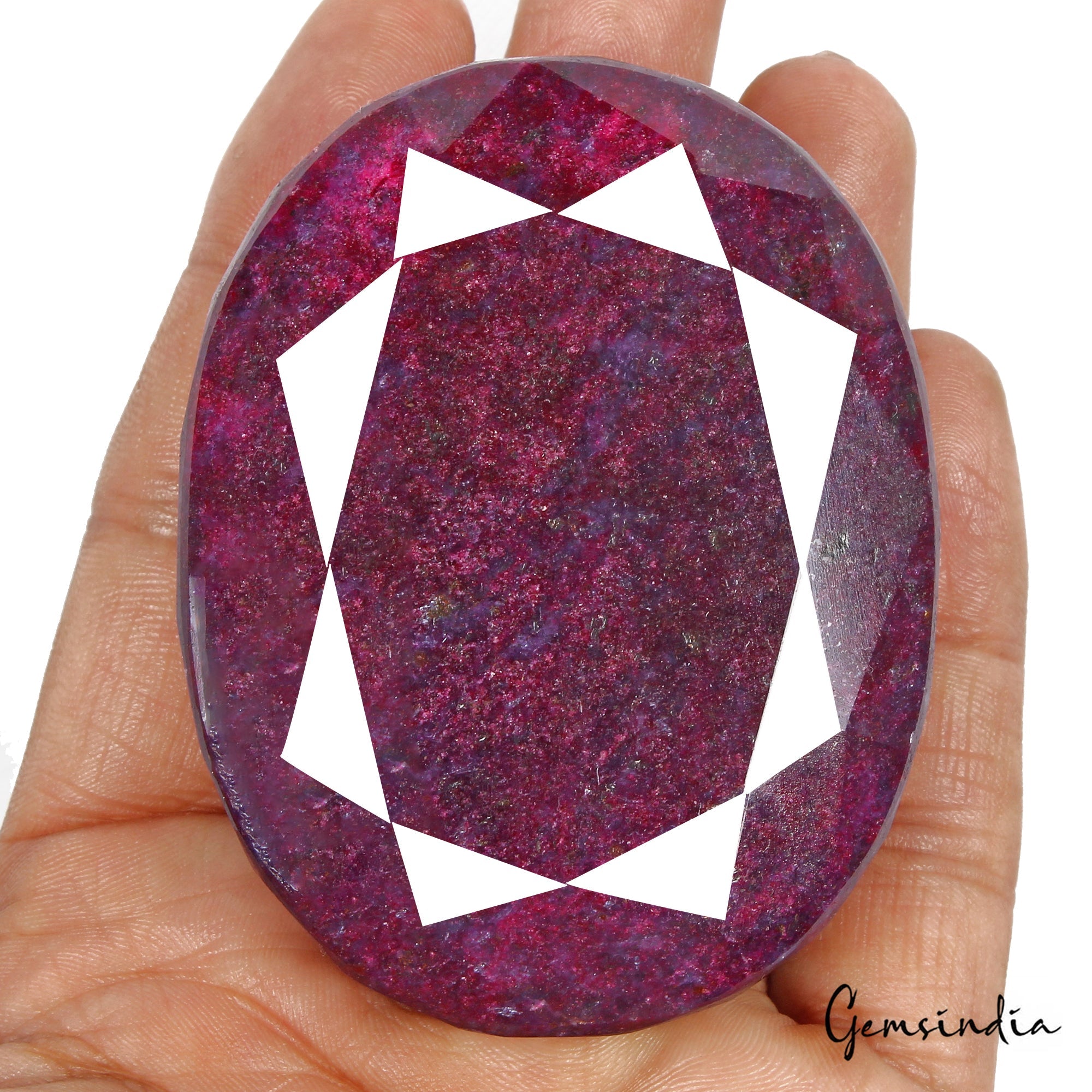 1640 Cts Natural African Red Ruby Oval Faceted Loose Earth mined Huge Loose Gem