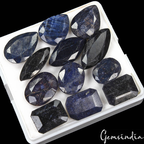 African Blue Sapphire Loose Gemstone, Color Enhanced — 14mm, 172.30 Ct, Africa
