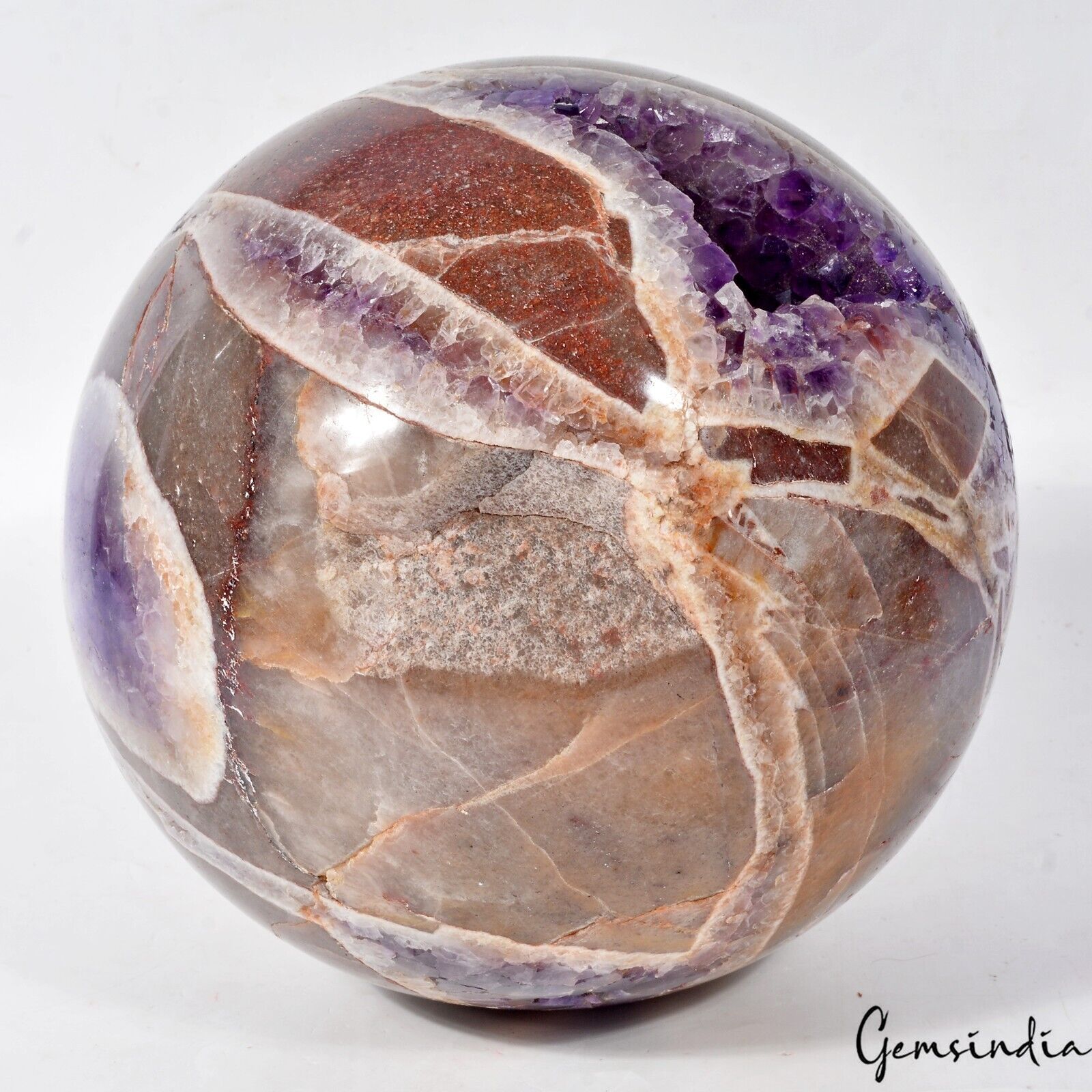 4.64 Kilo Large Natural Untreated Amethyst Druzy Geode Sphere Healing Crystal