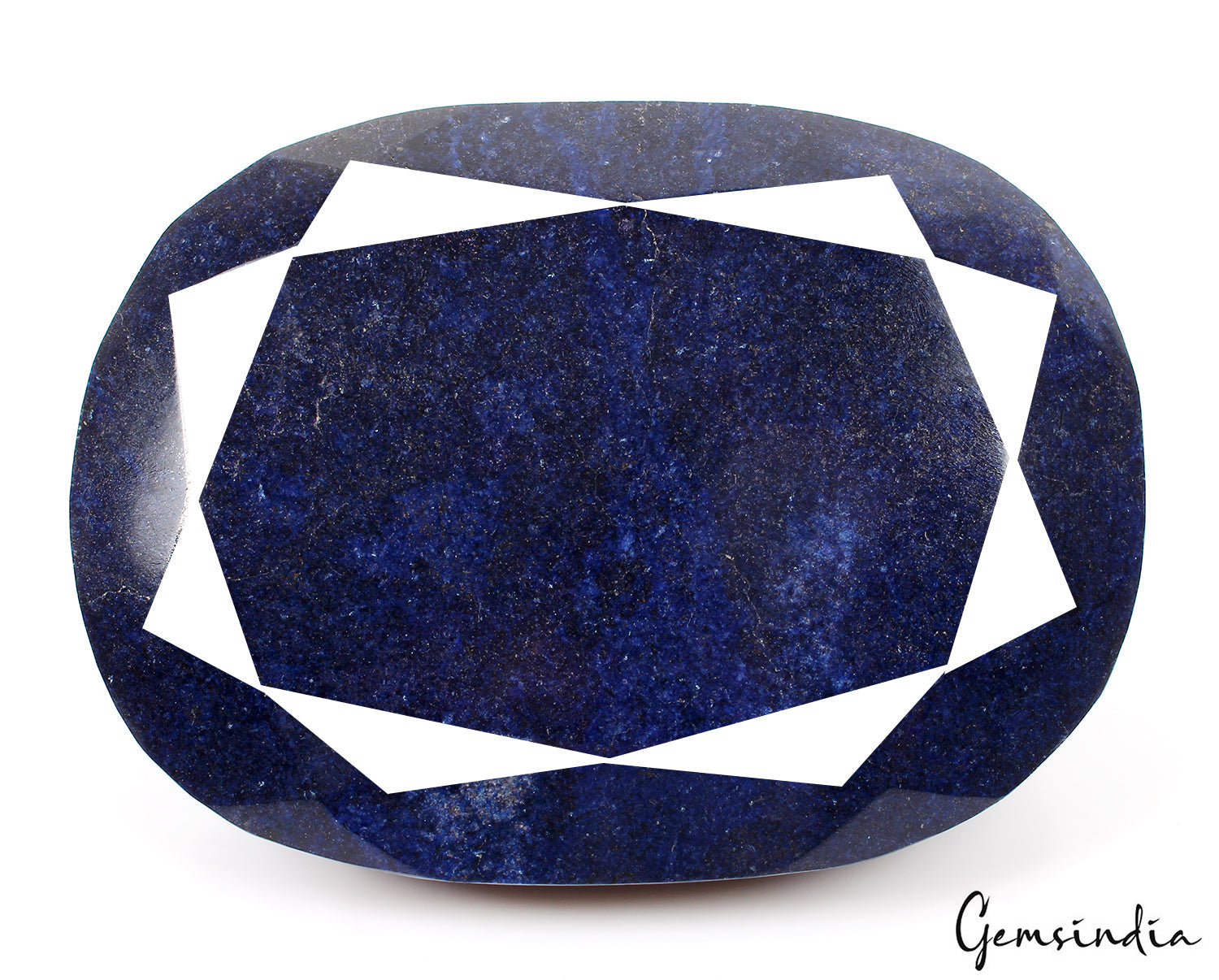 1.7 kg Large Natural Blue Sapphire Oval Cut Huge Polished Decorative Specimen