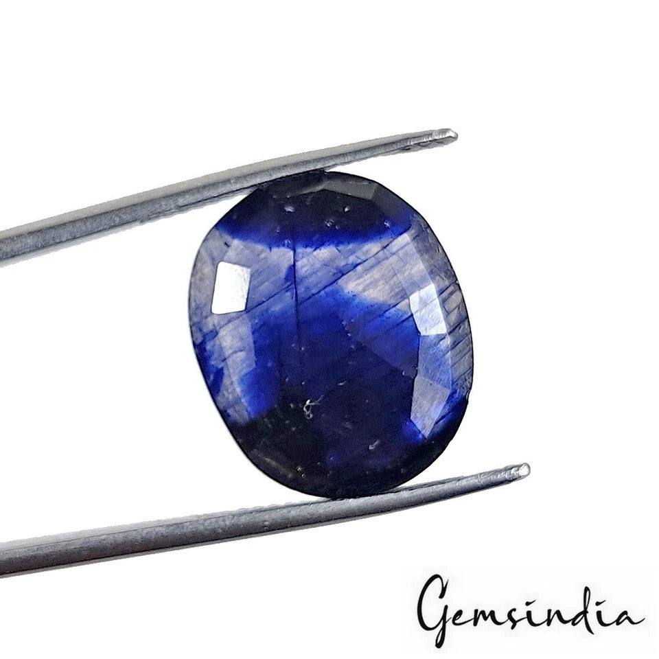 Certified 12.15 Cts Natural Blue Ceylon Sapphire Oval Cut Rare Gemstone For Ring