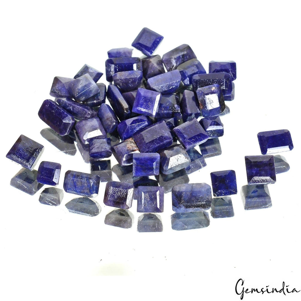 133.80 Ct Natural Blue Sapphire Octagon Cut Faceted Loose Wholesale Gems Lot