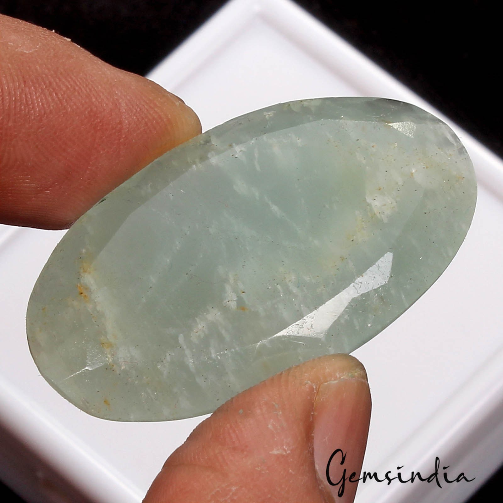 62.80 Ct Natural Green Aquamarine Oval Cut Loose Brazilian Jewelry Gemstone