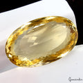 Certified 88.80 Ct Natural Yellow Citrine Oval Cut Certified Large Eye Clean Gem