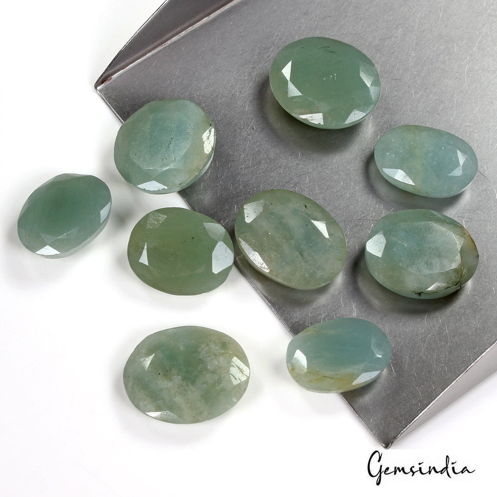 157.60 Ct Natural Untreated Aqua Green Aquamarine Oval Cut Loose Gems Lot 9 Pcs