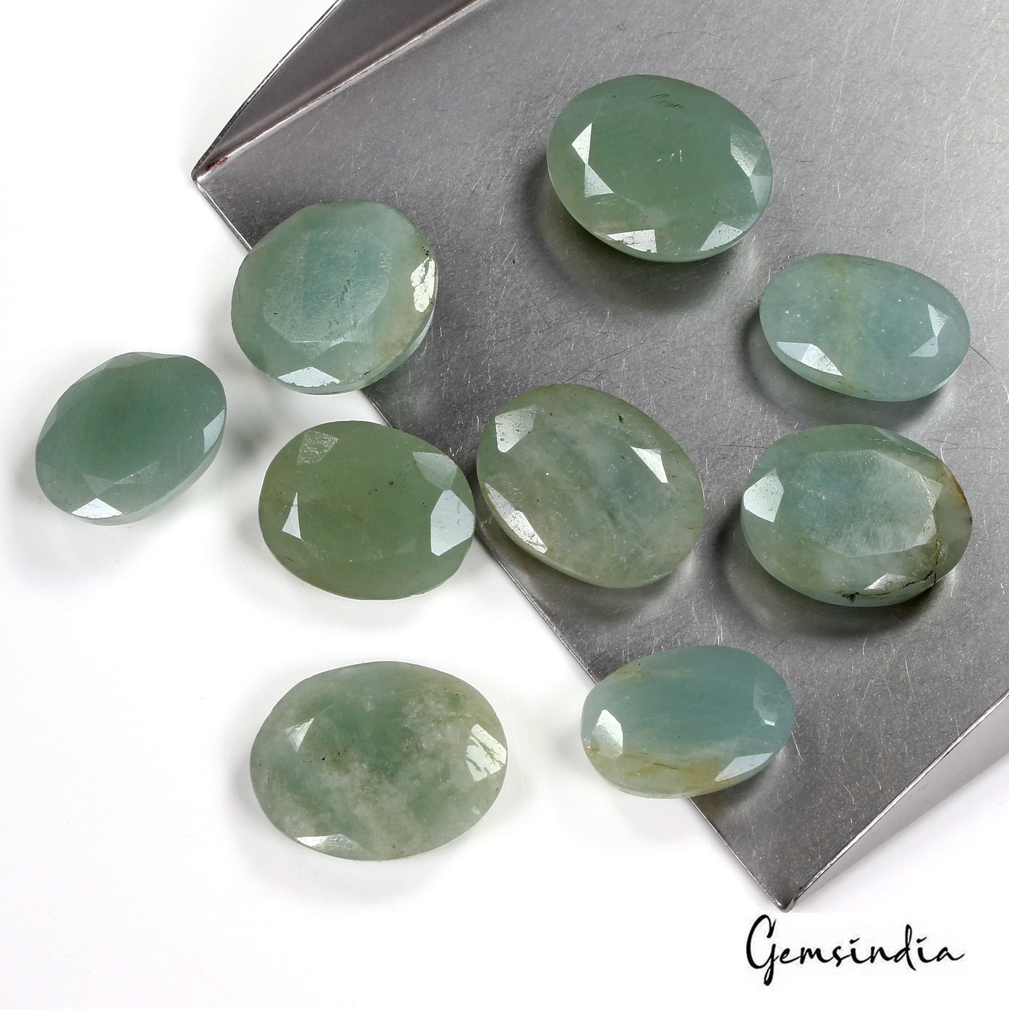 157.60 Ct Natural Untreated Aqua Green Aquamarine Oval Cut Loose Gems Lot 9 Pcs