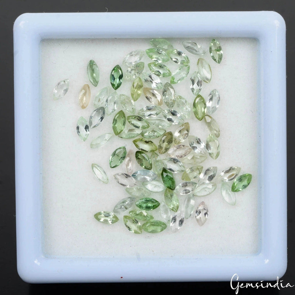72 Pcs Natural Unheated Green Tourmaline Marquise Cut 4mmx2mm Loose Jewelry Gems