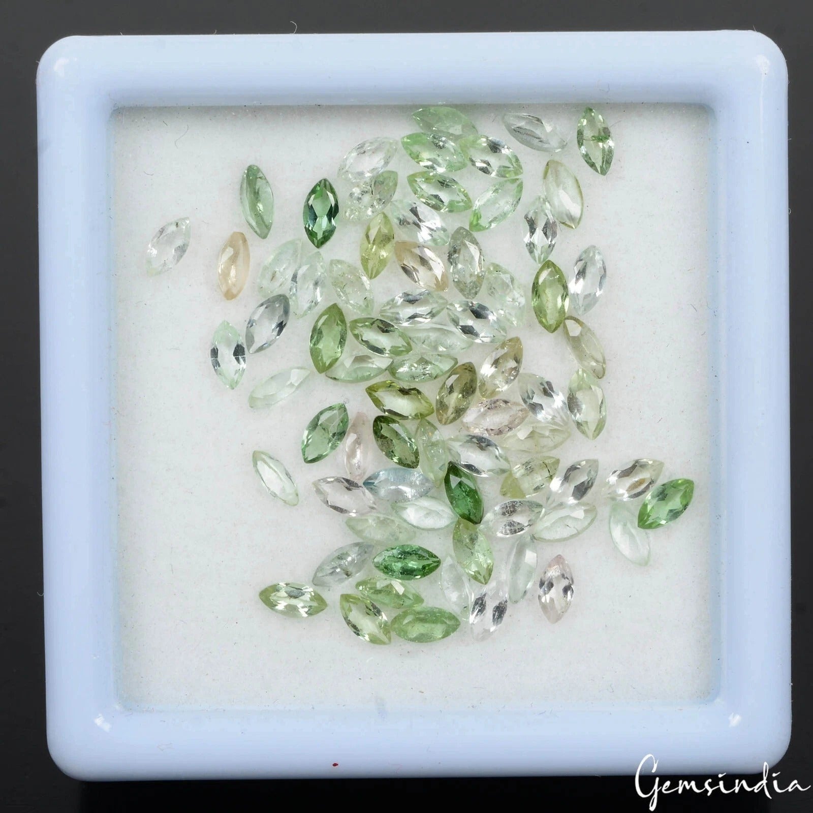 72 Pcs Natural Unheated Green Tourmaline Marquise Cut 4mmx2mm Loose Jewelry Gems
