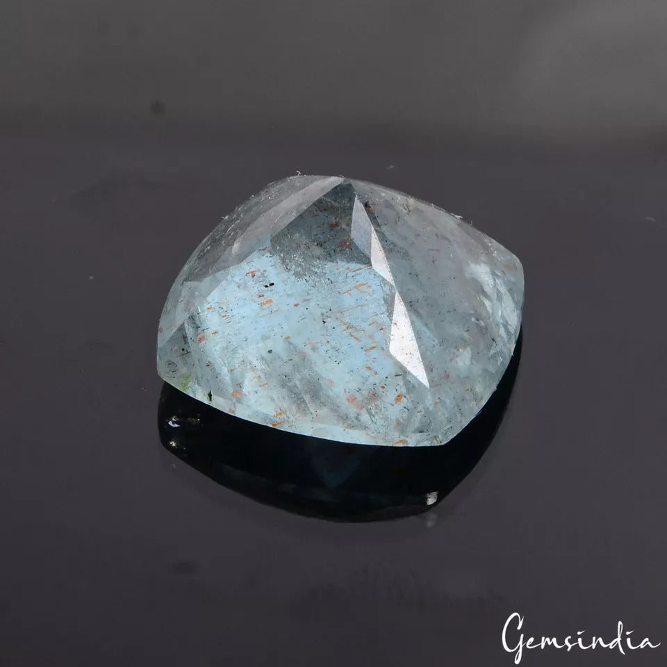 Aquamarine Loose Gemstone, Untreated, Blue — 14x9 mm, 10.50 Ct, Brazil
