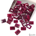 500 Ct Natural Red Ruby Rectangular Cut Faceted Loose Wholesale Gems Lot 40 Pcs