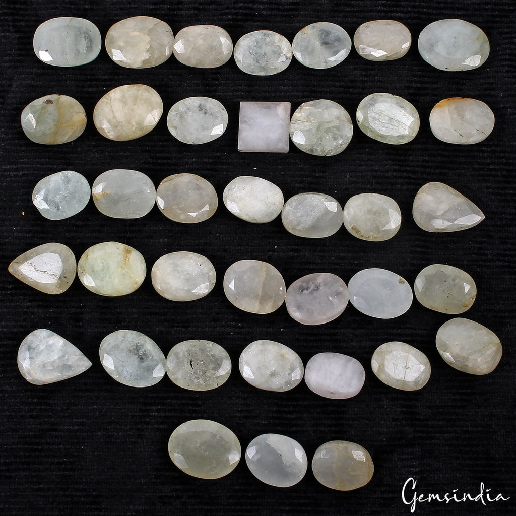 540 Cts/38 Pcs Natural Untreated Beryl Aquamarine Mixed Cut Loose Wholesale Gems
