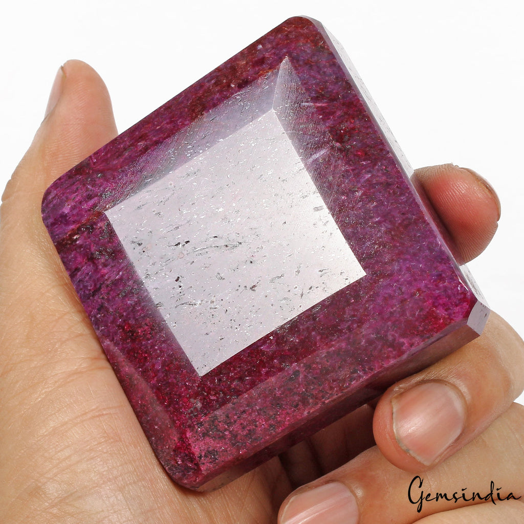 1730 Cts Natural African Red Ruby Octagon Cut Earth Mined Loose Huge Size Gem