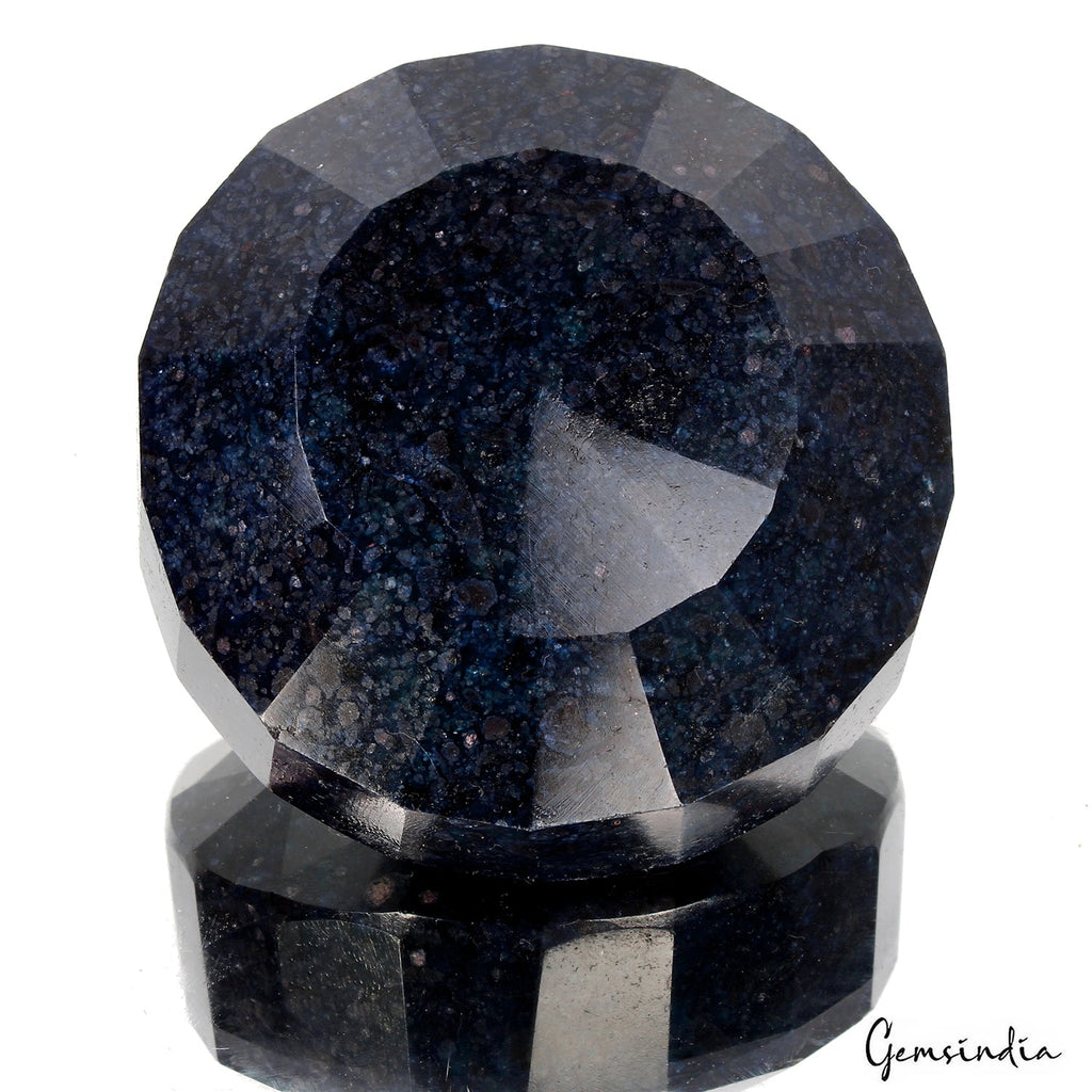 1870 Ct Natural Blue Sapphire Round Cut Faceted Huge Earth Mined Loose Gemstone