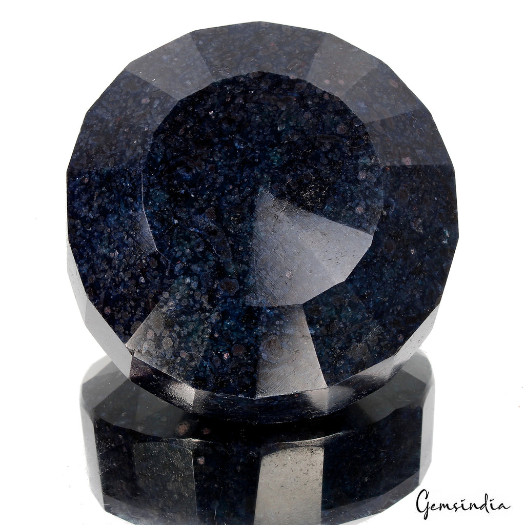 Blue Sapphire Loose Gemstone, Color Enhanced — 69 x 69 x 38mm, 1870 Ct, Madagascar