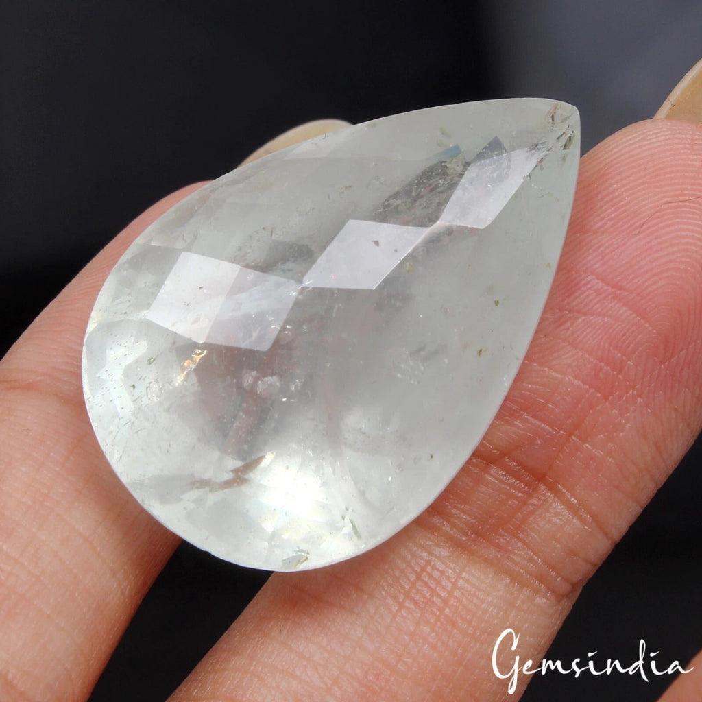 Natural CERTIFIED Santa Maria Green Aquamarine 56.20 Ct BIG Gemstone Pear Cut