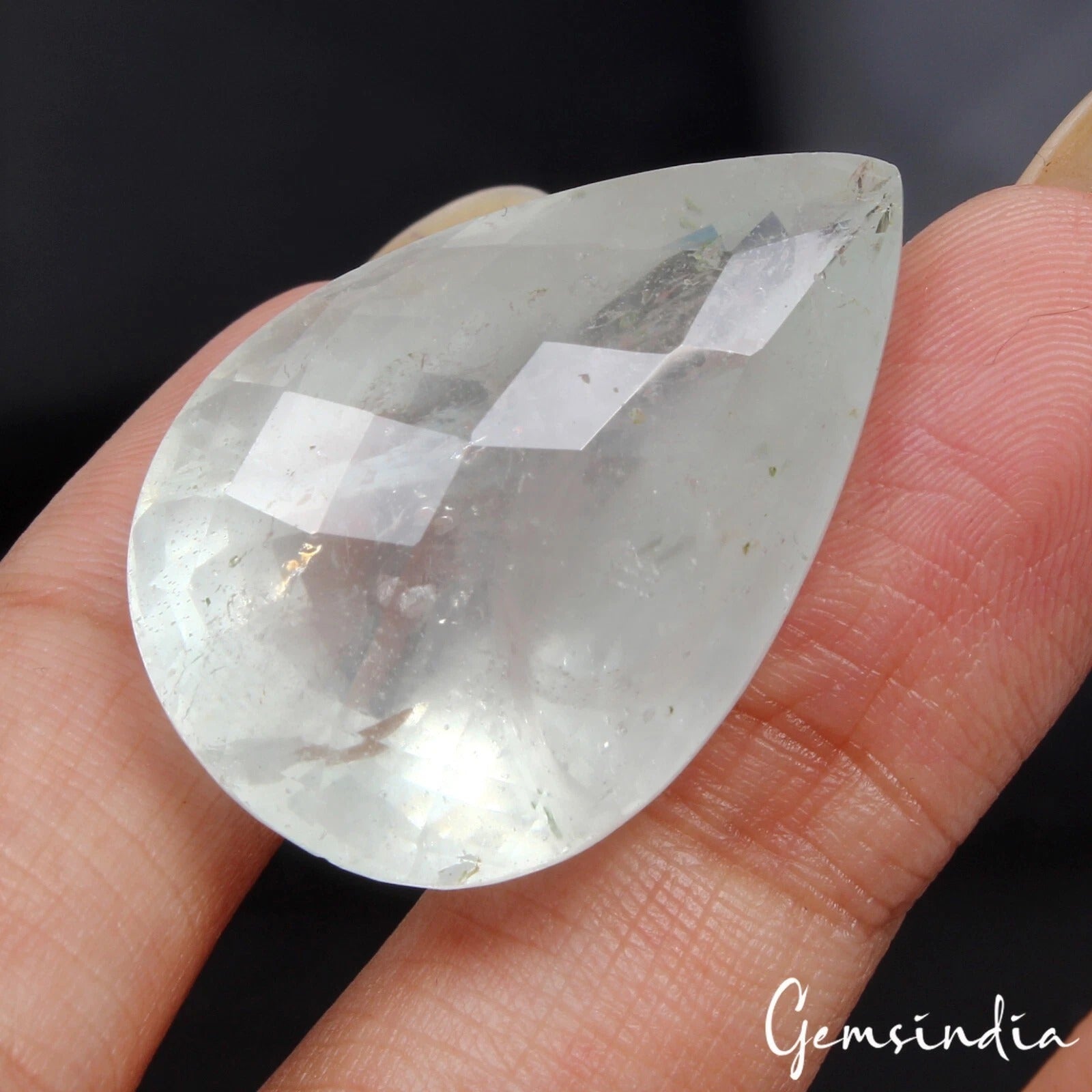 Natural CERTIFIED Santa Maria Green Aquamarine 56.20 Ct BIG Gemstone Pear Cut