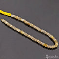 15" Long Natural Rutile Quartz Round Cut Center Drilled Gemstone Beads Strand