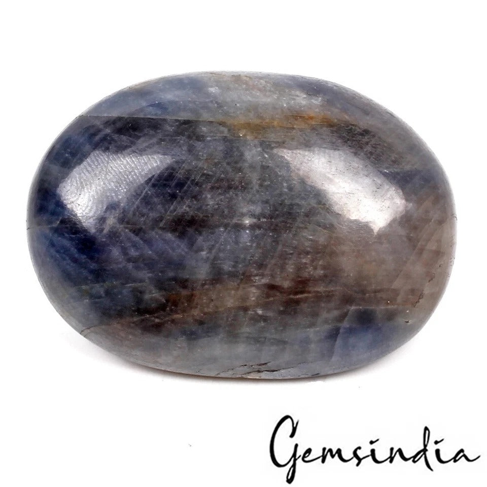Certified 185 Ct Natural Untreated Blue Sapphire Oval Cab Loose Pendant Size Gem