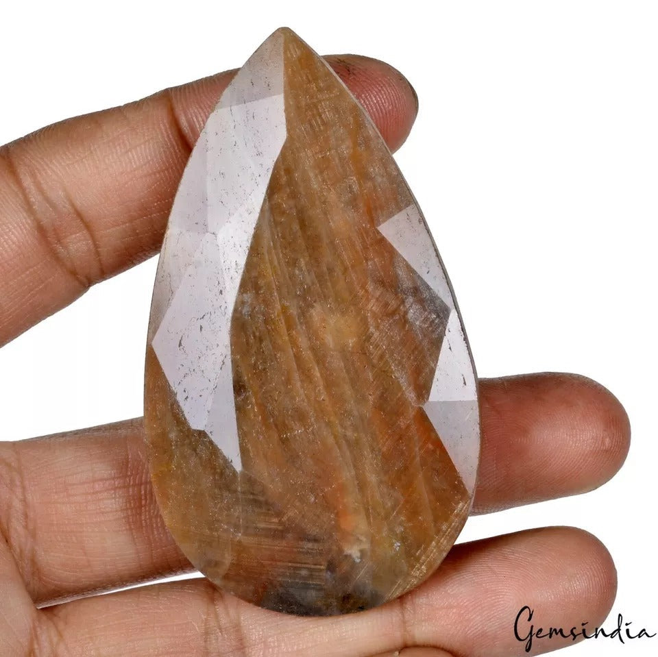 500 Cts Natural Sapphire Untreated Brown Pear Faceted Huge Certified Gemstone