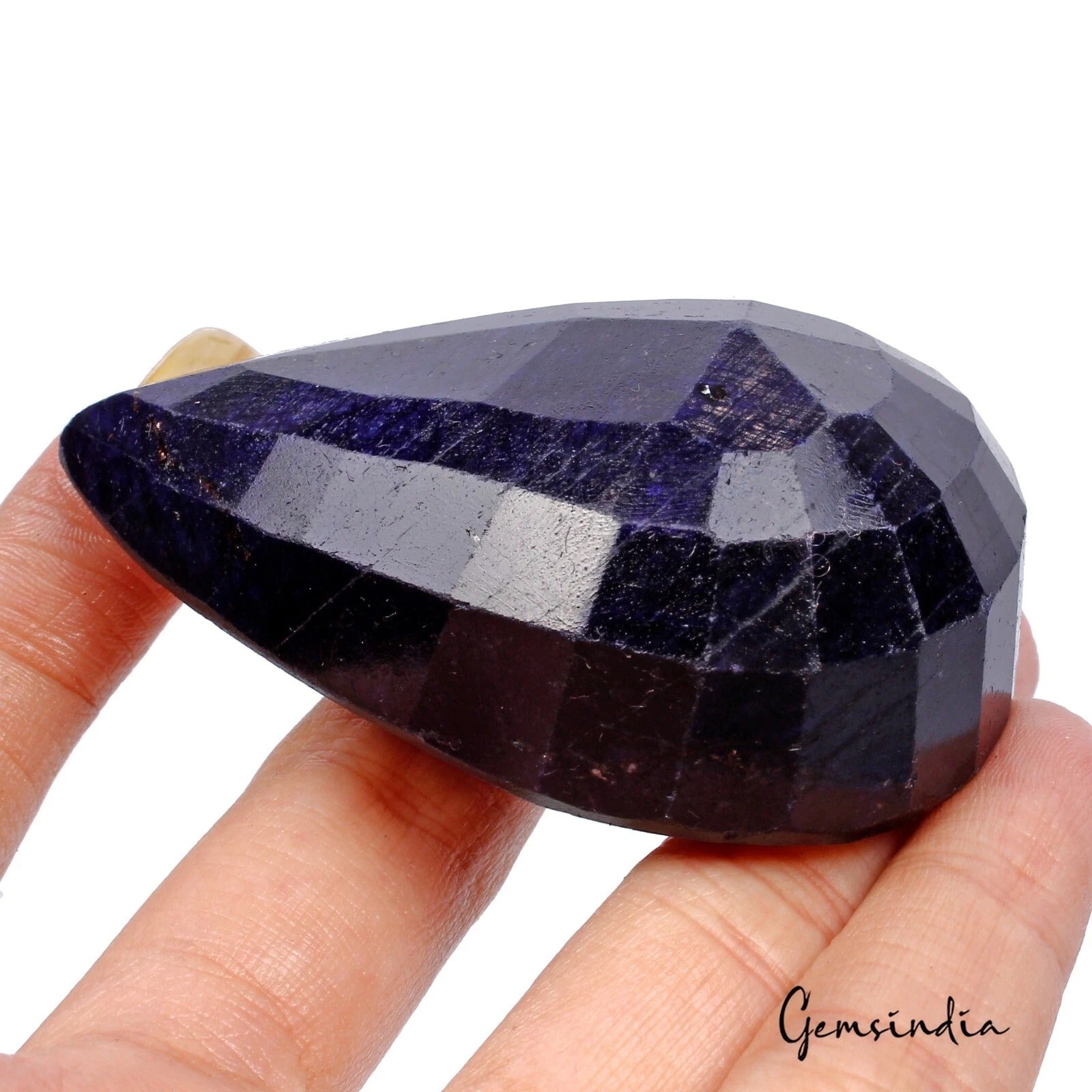 750 Ct Natural African Dark Blue Sapphire Pear Faceted Cut Earth Mined Loose Gem