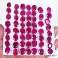600 Ct Natural Red Bixbite Beryl Oval Cut Loose Faceted 13-17mm Gemstones~55 Pcs