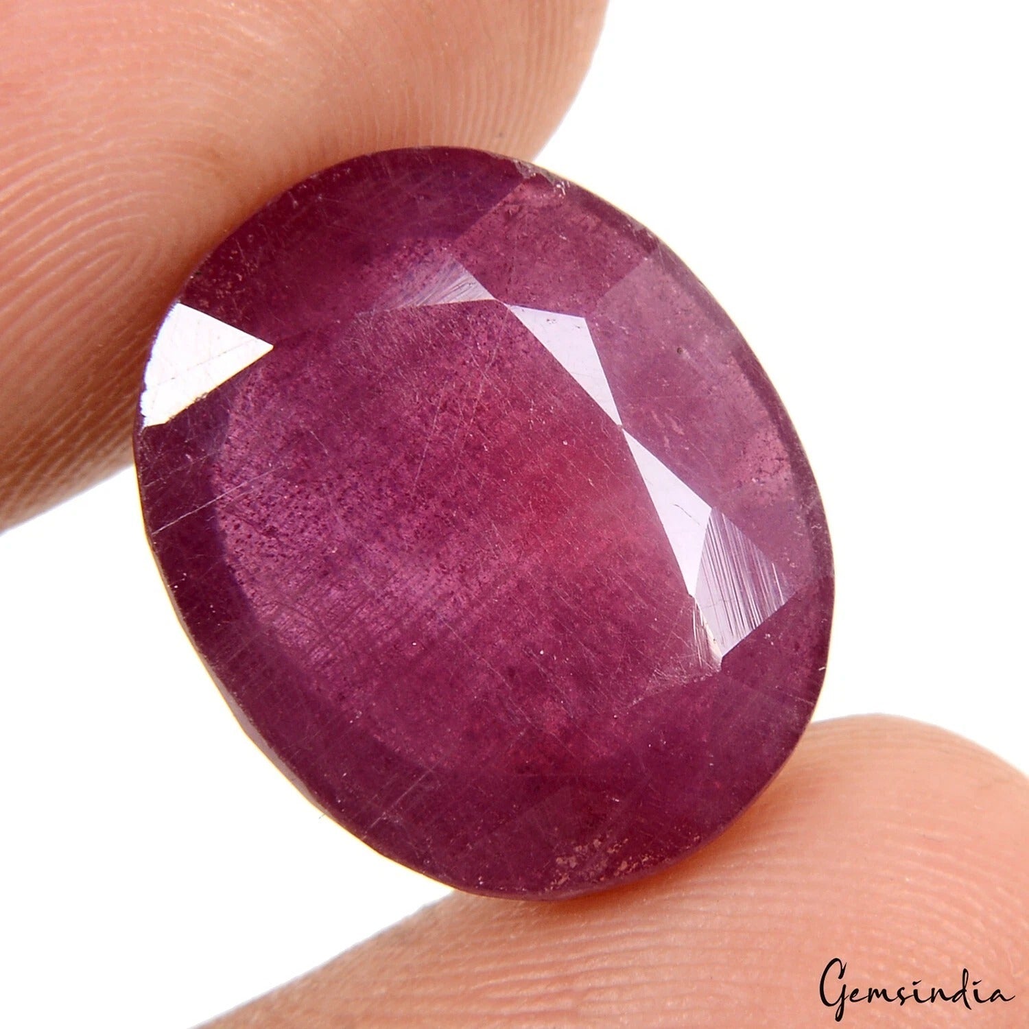 Certified 17 Cts Natural Mozambique Heated Red Ruby Oval Cut Loose Gem For Ring