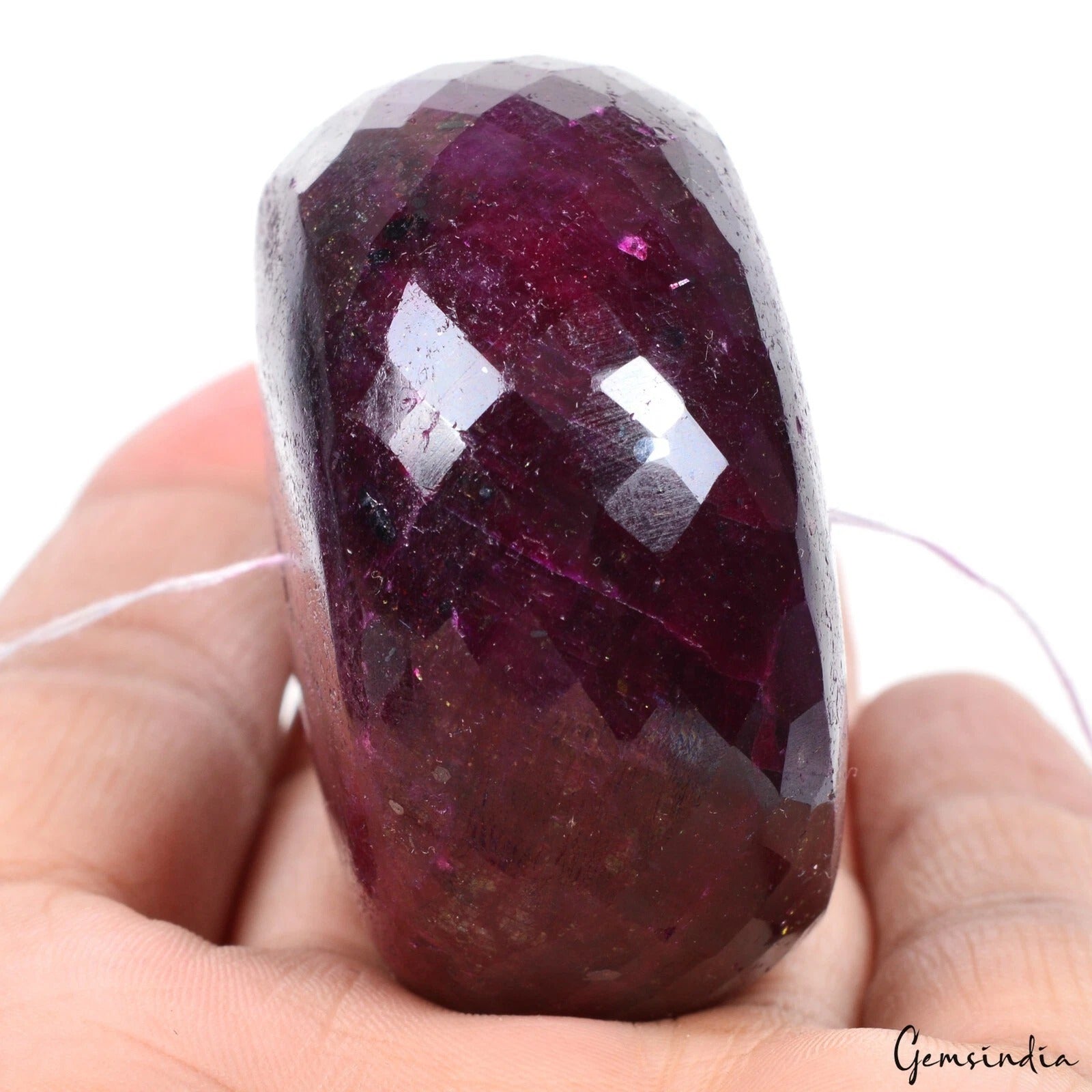 1000 Ct Natural Earth Mined Red Ruby Super Huge Round Drilled Bead Gemstone~53mm