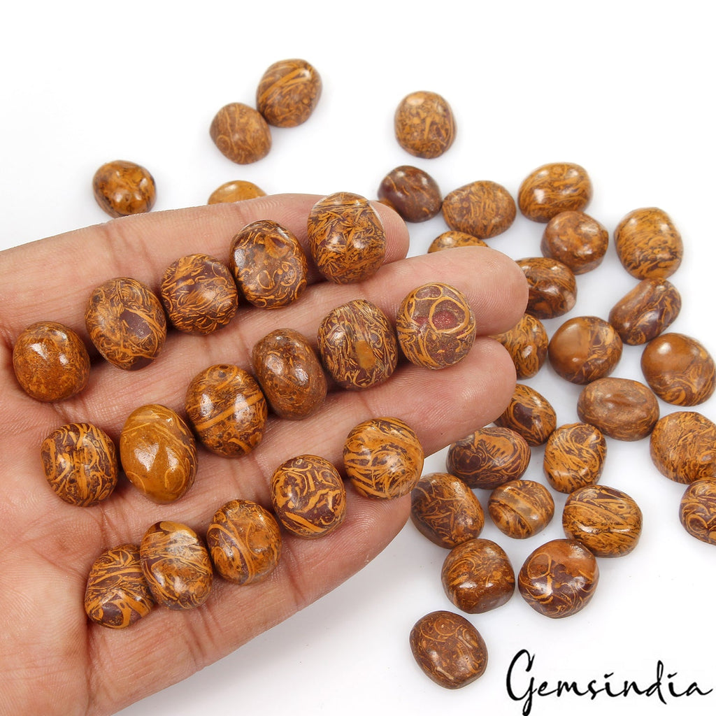 400 Ct/45 Pcs Natural Untreated Marium Jasper Oval Cab Loose Jewelry Gemstones
