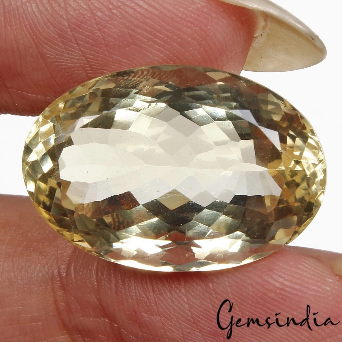 Citrine Loose Gemstone, Untreated, Yellow — 24x16x11mm, 29.30 Ct, Brazil