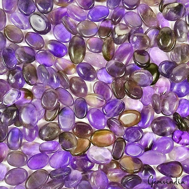 1000 Cts/158 Pcs Natural Untreated Purple AMethyst Oval Cab Loose Wholesale Gems