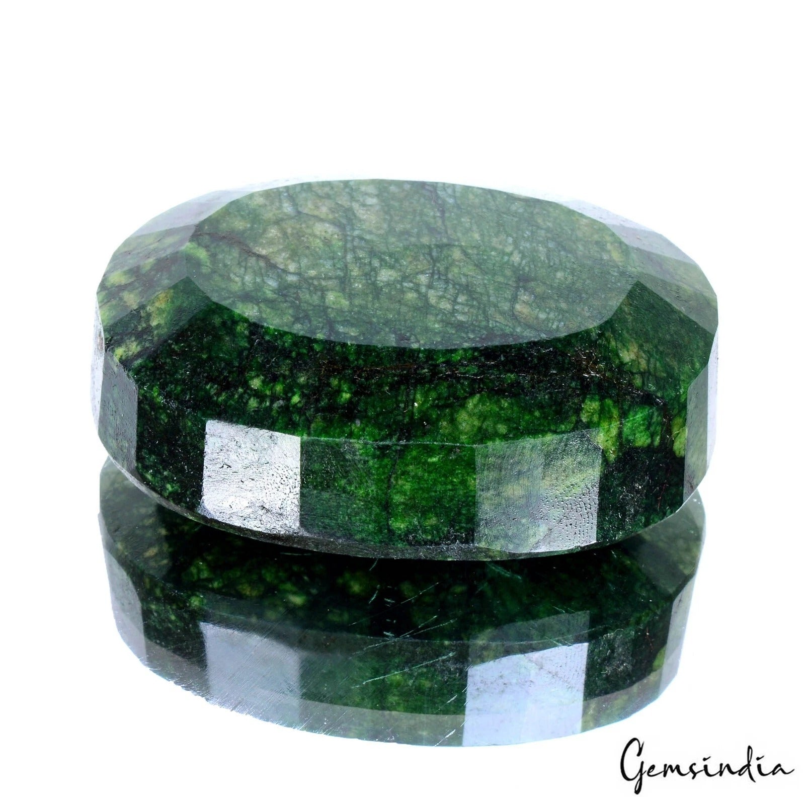 Natural Green Brazilian Oval Excellent Cut Silver Shine Emerald 870 Ct Loose Gem