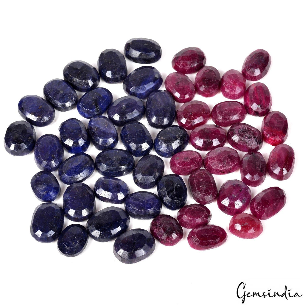 1000 Ct/14mm-20mm Natural Ruby Sapphire Oval Cut Loose Madagascar Ring Size Gems
